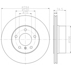 8DD 355 112-651 HELLA Тормозной диск