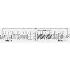 BBH6660 BORG & BECK Тормозной шланг
