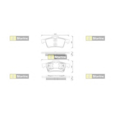 BD S253 STARLINE Комплект тормозных колодок, дисковый тормоз
