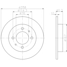8DD 355 109-061 HELLA PAGID Тормозной диск