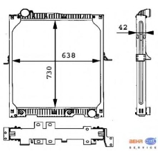 8MK 376 721-141 HELLA Радиатор, охлаждение двигателя