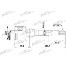 PCV5016 PATRON Шарнирный комплект, приводной вал