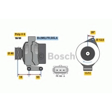 0 986 080 700 BOSCH Генератор