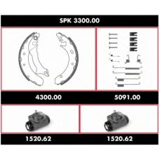 SPK 3300.00 WOKING Комплект тормозов, барабанный тормозной механизм