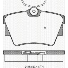 8110 10530 TRIDON Brake pads - rear