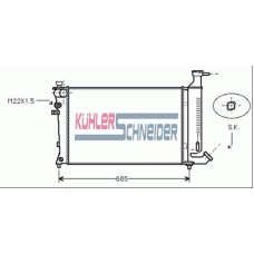 1500011 KUHLER SCHNEIDER Радиатор, охлаждение двигател