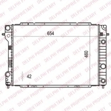 TSP0524010 DELPHI Радиатор, охлаждение двигателя