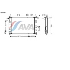 DWA2046 AVA Радиатор, охлаждение двигателя