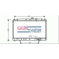0500261 KUHLER SCHNEIDER Радиатор, охлаждение двигател