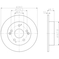 8DD 355 110-311 HELLA PAGID Тормозной диск