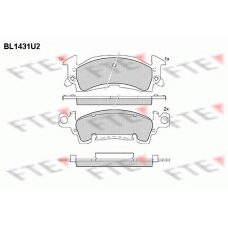 BL1431U2 FTE Комплект тормозных колодок, дисковый тормоз