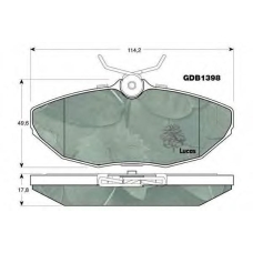 GDB1398 TRW Комплект тормозных колодок, дисковый тормоз
