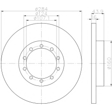 8DD 355 118-521 HELLA PAGID Тормозной диск