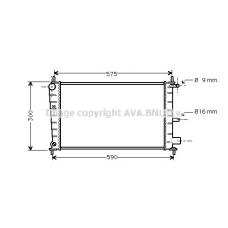 FDA2217 AVA Радиатор, охлаждение двигателя