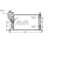 MSA2343 AVA Радиатор, охлаждение двигателя