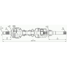 DRS6045.00 OPEN PARTS Приводной вал