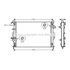 FDA2421 AVA Радиатор, охлаждение двигателя