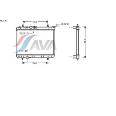 PE2190 AVA Радиатор, охлаждение двигателя
