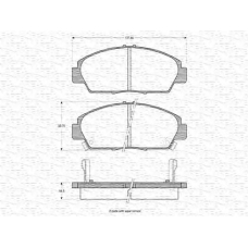363702160541 MAGNETI MARELLI Комплект тормозных колодок, дисковый тормоз