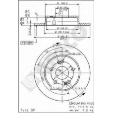 BS 7444 BRECO Тормозной диск