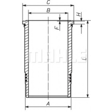 037 LW 00102 000 MAHLE Гильза цилиндра