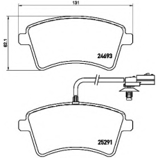 P 68 058 BREMBO Комплект тормозных колодок, дисковый тормоз