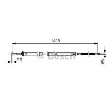 1 987 477 927 BOSCH Трос, стояночная тормозная система