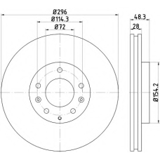 8DD 355 115-781 HELLA Тормозной диск