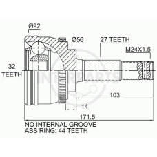 OJ-0169 InterParts Шарнирный комплект, приводной вал