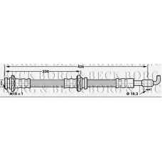 BBH7062 BORG & BECK Тормозной шланг
