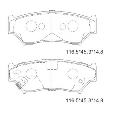 KD3717F ASIMCO Комплект тормозных колодок, дисковый тормоз