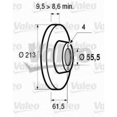 186495 VALEO Тормозной диск