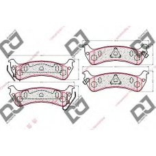 BP2054 DJ PARTS Комплект тормозных колодок, дисковый тормоз