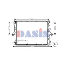 044001N AKS DASIS Радиатор, охлаждение двигателя