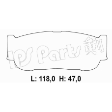 IBR-1S01 IPS Parts Комплект тормозных колодок, дисковый тормоз