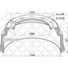 85-00006-SX STELLOX Тормозной барабан