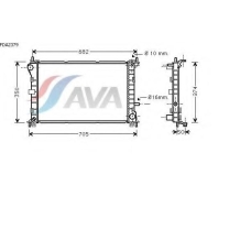 FDA2379 AVA Радиатор, охлаждение двигателя