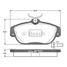 0 986 TB2 200 BOSCH Комплект тормозных колодок, дисковый тормоз