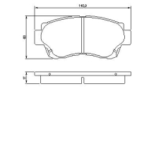 0 986 424 232 BOSCH Комплект тормозных колодок, дисковый тормоз