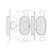 10274 OPTIMAL Комплект тормозных колодок, дисковый тормоз