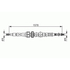 1 987 482 243 BOSCH Трос, стояночная тормозная система