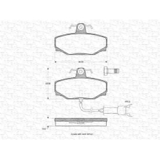 363702160853 MAGNETI MARELLI Комплект тормозных колодок, дисковый тормоз