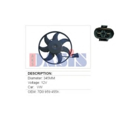 048032N AKS DASIS Вентилятор, охлаждение двигателя