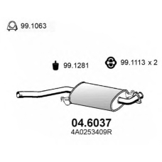 04.6037 ASSO Средний глушитель выхлопных газов
