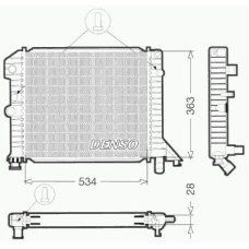 DRM33021 DENSO Радиатор, охлаждение двигателя