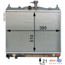 8MK 376 762-031 HELLA Радиатор, охлаждение двигателя