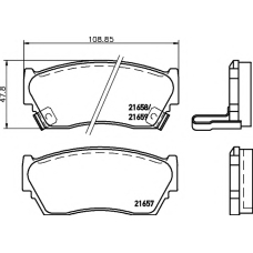 8DB 355 016-351 HELLA PAGID Комплект тормозных колодок, дисковый тормоз
