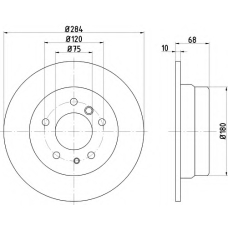 8DD 355 100-661 HELLA Тормозной диск