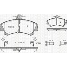 8110 10507 TRIDON Brake pads - front