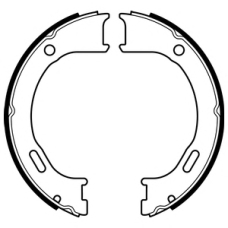 LS2076 DELPHI Комплект тормозных колодок, стояночная тормозная с